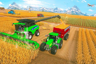 create heavy farming simulator vehicle, game asset,3d car model, animation video
