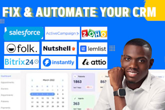 zoho crm salesforce bitrix24 activecampaign nutshell instantly lemlist folk crm