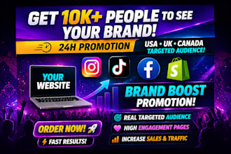 promote shootout website link to 200m us uk canada igfb tiktok etsy shopify shop