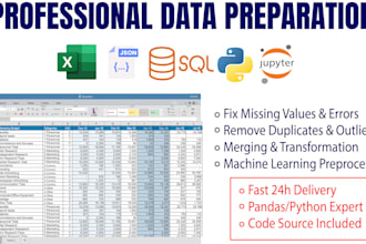 clean, preprocess, and format data using python