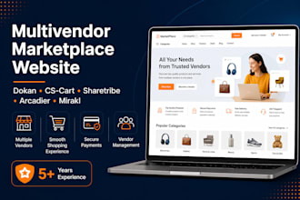 build arcadier mirakl dokan cs cart sharetribe multivendor marketplace website