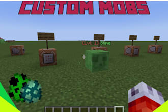 develop minecraft mod, plugins, minecraft mobs addons for bedrock or java