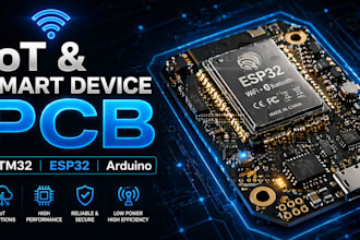 do iot pcb design with stm32, esp32, or arduino schematics