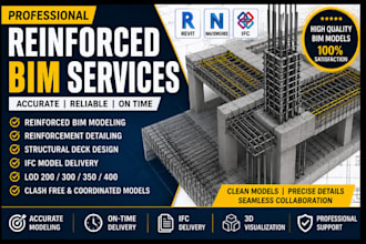 create reinforced bim models, deck design and ifc delivery