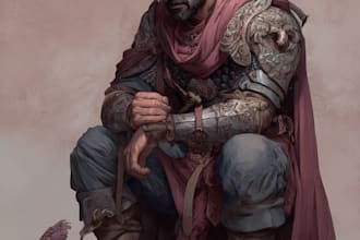 draw dnd character art, creature game art