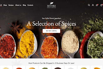 design spice shopify food recipe website seasoning organic food spice website