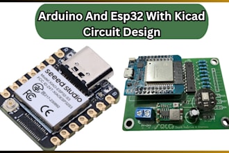 program arduino and esp32 with kicad circuit design and simulation