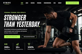 design squarespace fitness website personal trainer coaching workout website