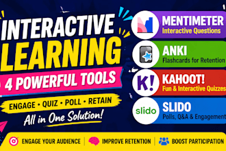 create mentimeter interactive learning content anki flashcards kahoot slido and