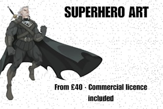 draw your superhero character in a bold professional comic book style
