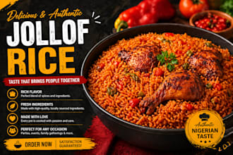 cook jollof rice for event