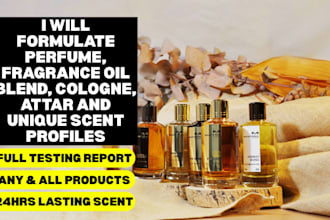 formulate perfume, fragrance oil blend, cologne, attar and unique scent profiles