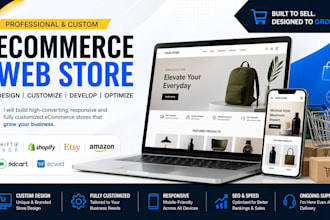 build customize shift4shop shopify etsy amazon  3dcart ecwid ecommerce web store