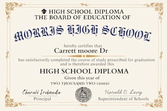 make high school college diploma, university degree and diploma certificate