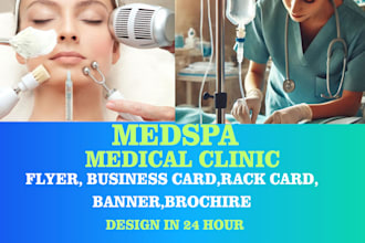 medspa flyer business card rack card medical clinic banner medical clinic logo