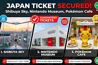 book shibuya sky, nintendo museum and pokémon café