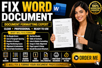 fix margin errors, spacing issues and professionally format your word document