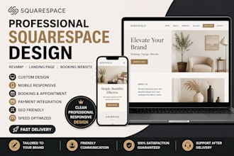 design squarespace website revamp website landing page business booking websites