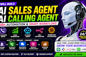 build ai sales agent, ai calling agent, ai automation, n8n ai agent, agent ia