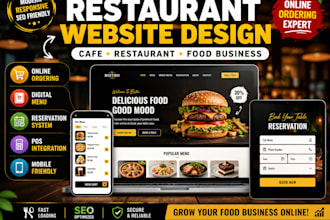 design restaurant and cafe website with online ordering and pos system