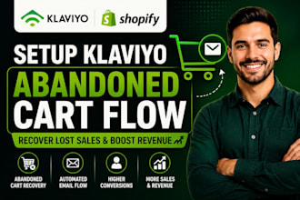 setup klaviyo abandoned cart flow for shopify