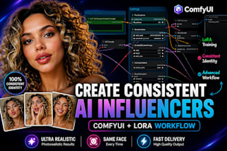 create a consistent ai influencer with comfyui and lora