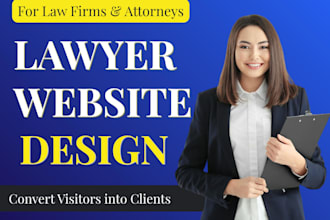design a lawyer, law firm, or attorney website using elementor