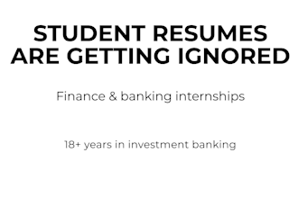 write a job winning finance or banking internship resume for students