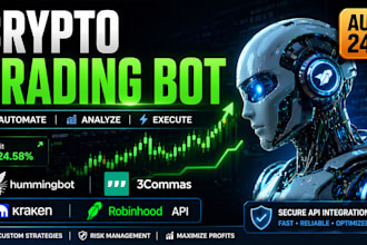 build hummingbot and 3commas trading bot with kraken and robinhood API