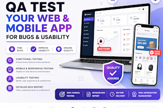 qa test your web and mobile app for bugs and usability