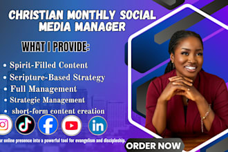 manage and grow social media for church christian coaches and ministries content
