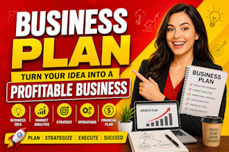 develop a complete business plan for startups, business plan writer