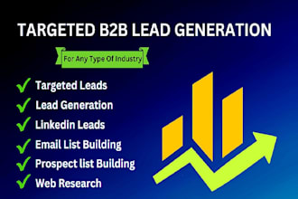 b2b lead generation, linkedin lead generation and prospect email list building