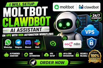 setup moltbot clawdbot ai assistant on vps with n8n automation workflows