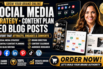 create social media strategy content plan seo blog posts brand direction