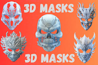 design wearable 3d cosplay creation 3d helmet 3d masks 3d anime cosplay mask stl