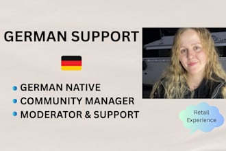 be your german community manager and moderator