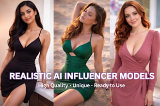 create realistic ai influencer model, ai avatar for fanvue, instagram sfw, nsfw