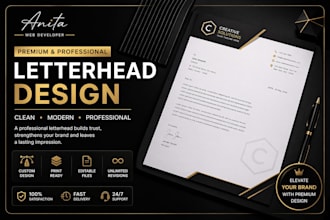 design modern business letterhead, stationery, and corporate branding