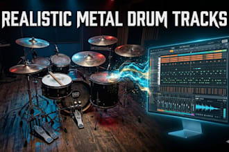 record professional metal drums for your song