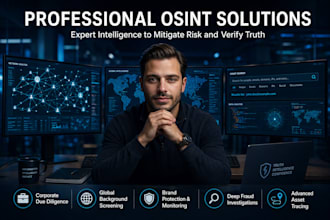 perform expert osint investigation and corporate due diligence