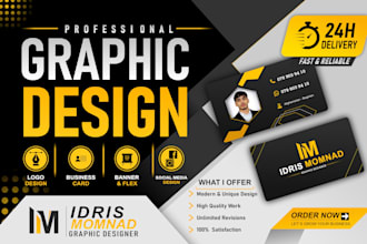 design modern logo, business card and social media posts