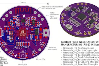 create wearable pcb circuit design with gerber files for manufacturing