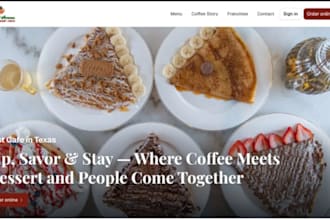 design wix dessert restaurant website vegan dessert ice cream website