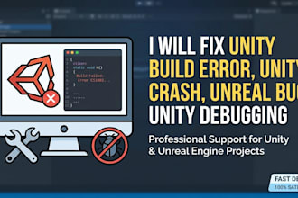 fix unity build error, unity crash, unreal bug, unity debugging