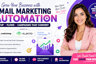 build email marketing automation workflows in mailchimp, klaviyo, activecampaign