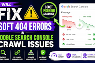 fix soft 404 errors and google search console crawl issues