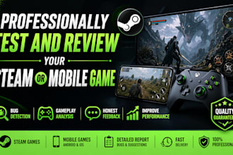 professionally test and review your steam or mobile game