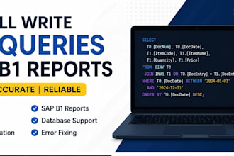 create sql queries and sap b1 reports