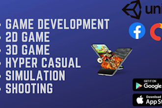 develop or program 2d 3d unity games for android ios web and PC